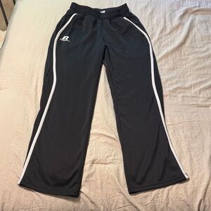 Russell Athletic Black/White Heavy Duty Track Pants